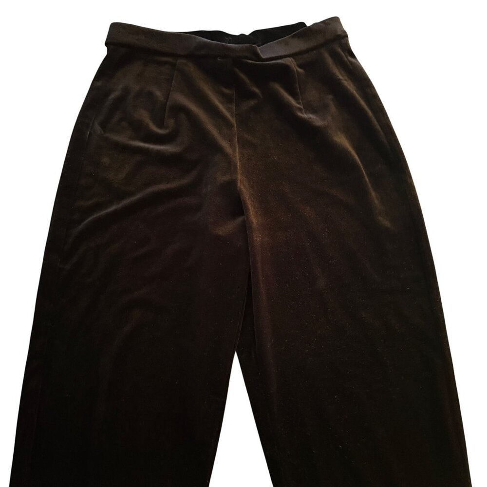 Chico's Design Women's Black Velvet Pants, Size 6 - Picture 3 of 8